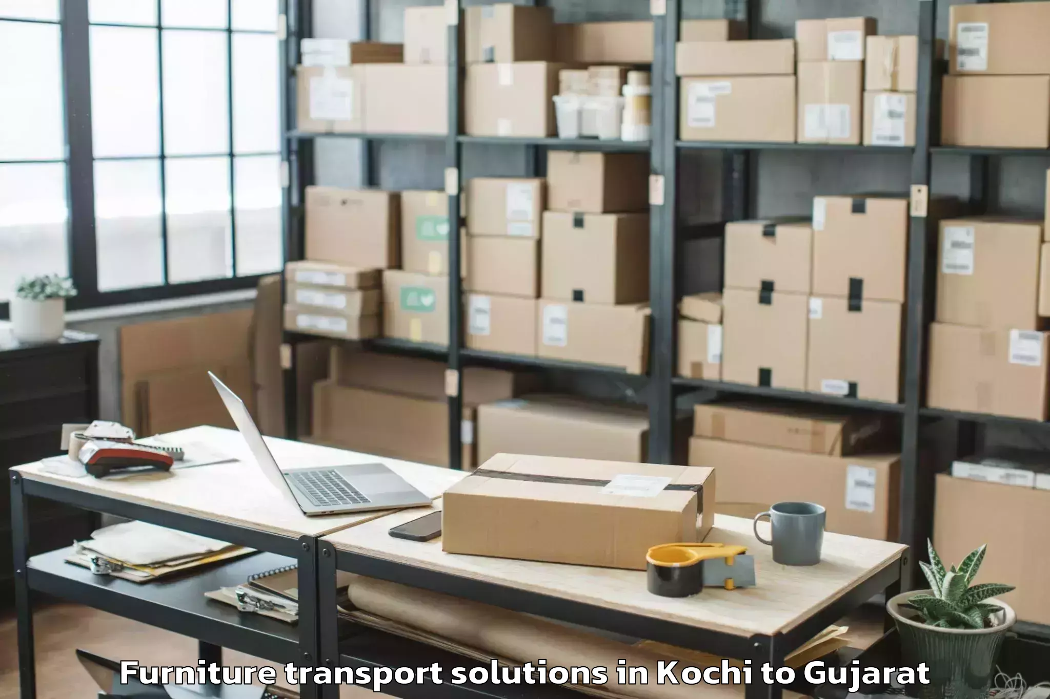 Professional Kochi to Chhota Udaipur Furniture Transport Solutions